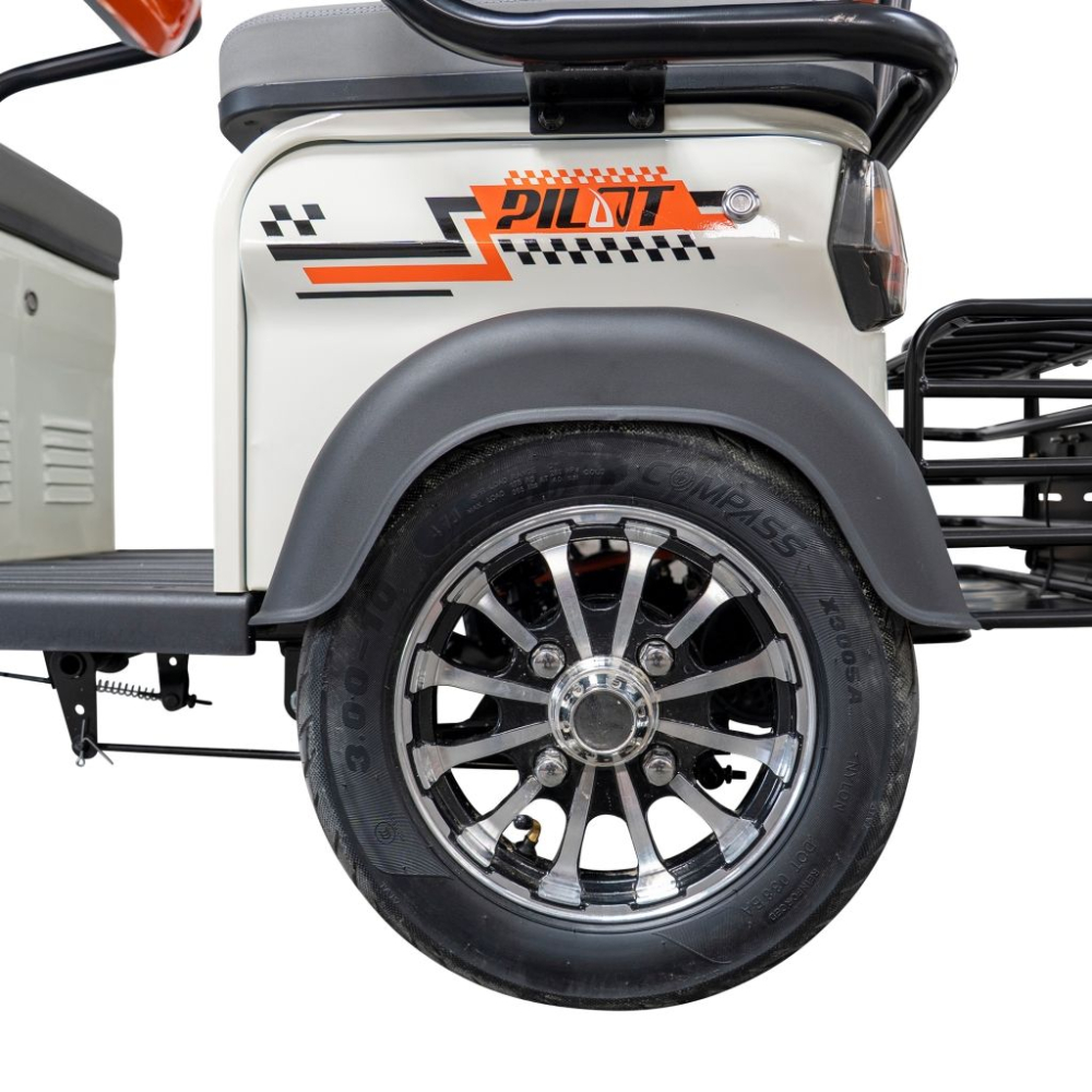Triciclu electric cu cabina RURIS Pilot 3070A ALB fara permis, 2900W, viteza 25 km/h, autonomie 60 km [20]