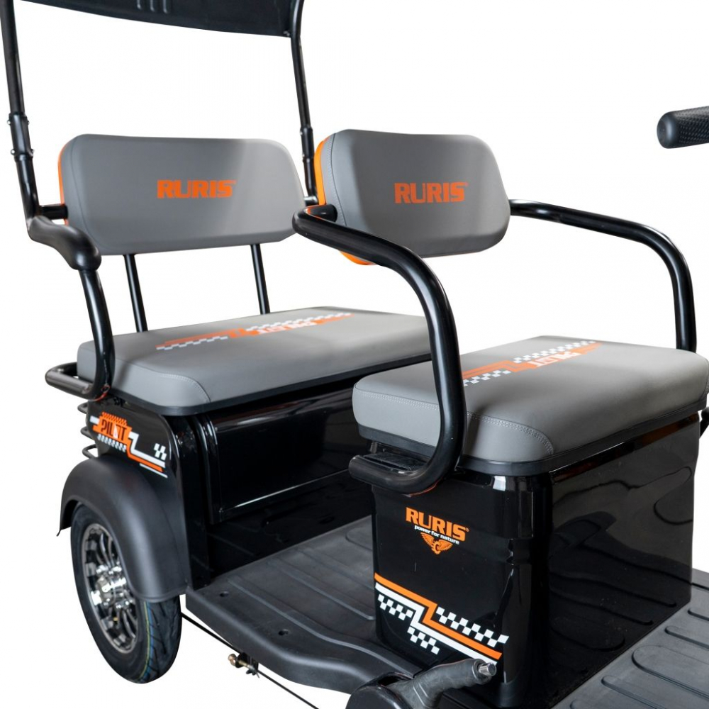 Triciclu electric cu cabina RURIS Pilot 3070N NEGRU fara permis, 2900W, viteza 25 km/h, autonomie 60 km [30]