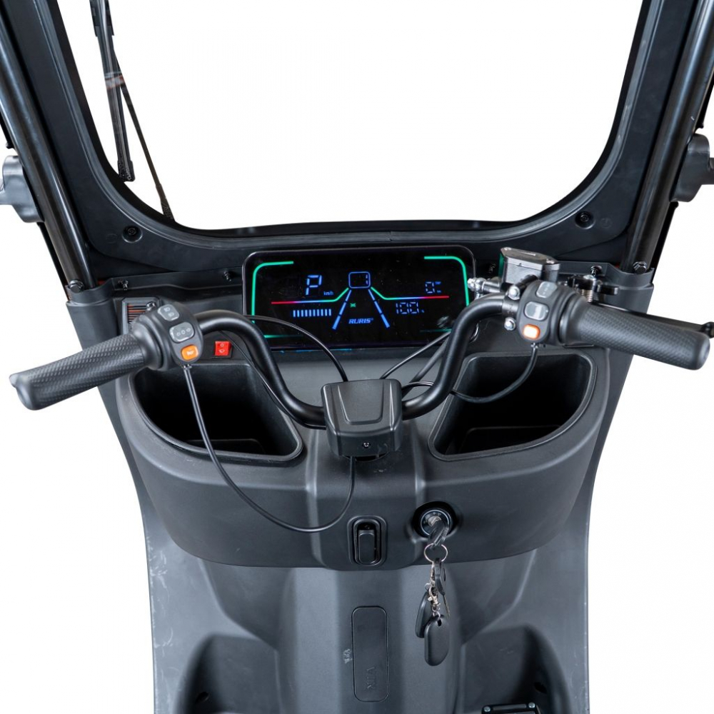Triciclu electric cu cabina RURIS Pilot 3070N NEGRU fara permis, 2900W, viteza 25 km/h, autonomie 60 km [9]