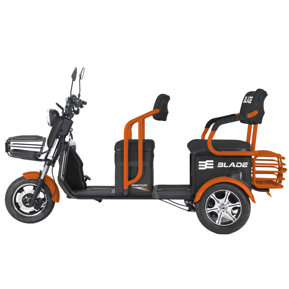Triciclu electric persoane BLADE TRIP X2 Negru-Portocaliu 2000W, 2 locuri - CIV inclus [3]