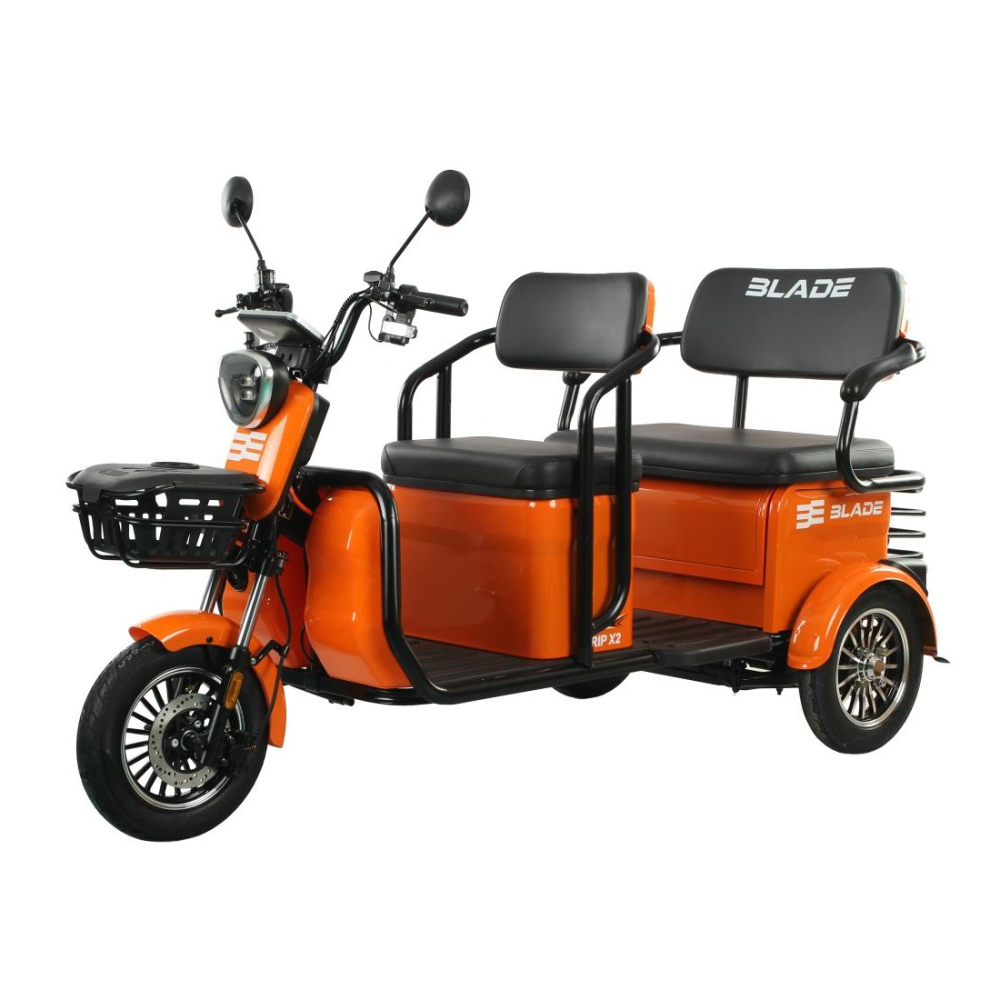 Triciclu electric persoane BLADE TRIP X2 Portocaliu-Negru 2000W, 2 locuri - CIV inclus [2]