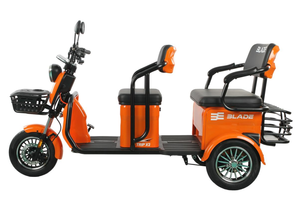 Triciclu electric persoane BLADE TRIP X2 Portocaliu-Negru 2000W, 2 locuri - CIV inclus [9]