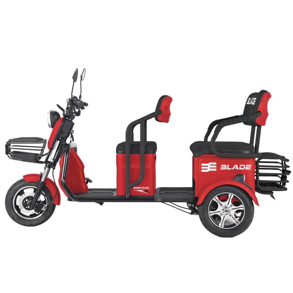 Triciclu electric persoane BLADE TRIP X2 Rosu-Negru 2000W, 2 locuri - CIV inclus [3]