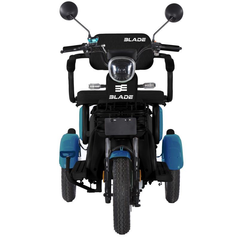 Triciclu electric persoane BLADE VIVA 14, 1200W, Albastru/Negru, autonomie pana la 50 km, CIV inclus [2]