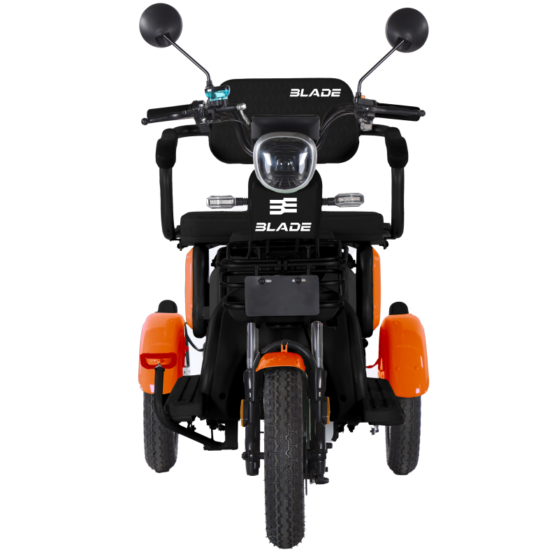 Triciclu electric persoane BLADE VIVA 14, 1200W, Portocaliu/Negru, autonomie pana la 50 km, CIV inclus [2]