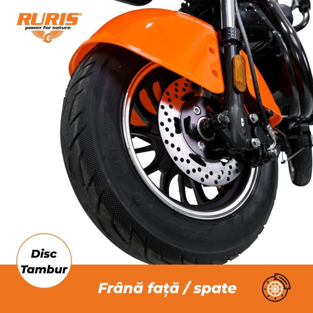 Triciclu electric RURIS Pilot 3010G Gri, 1600W, 2 locuri, autonomie pana la 50 km [5]