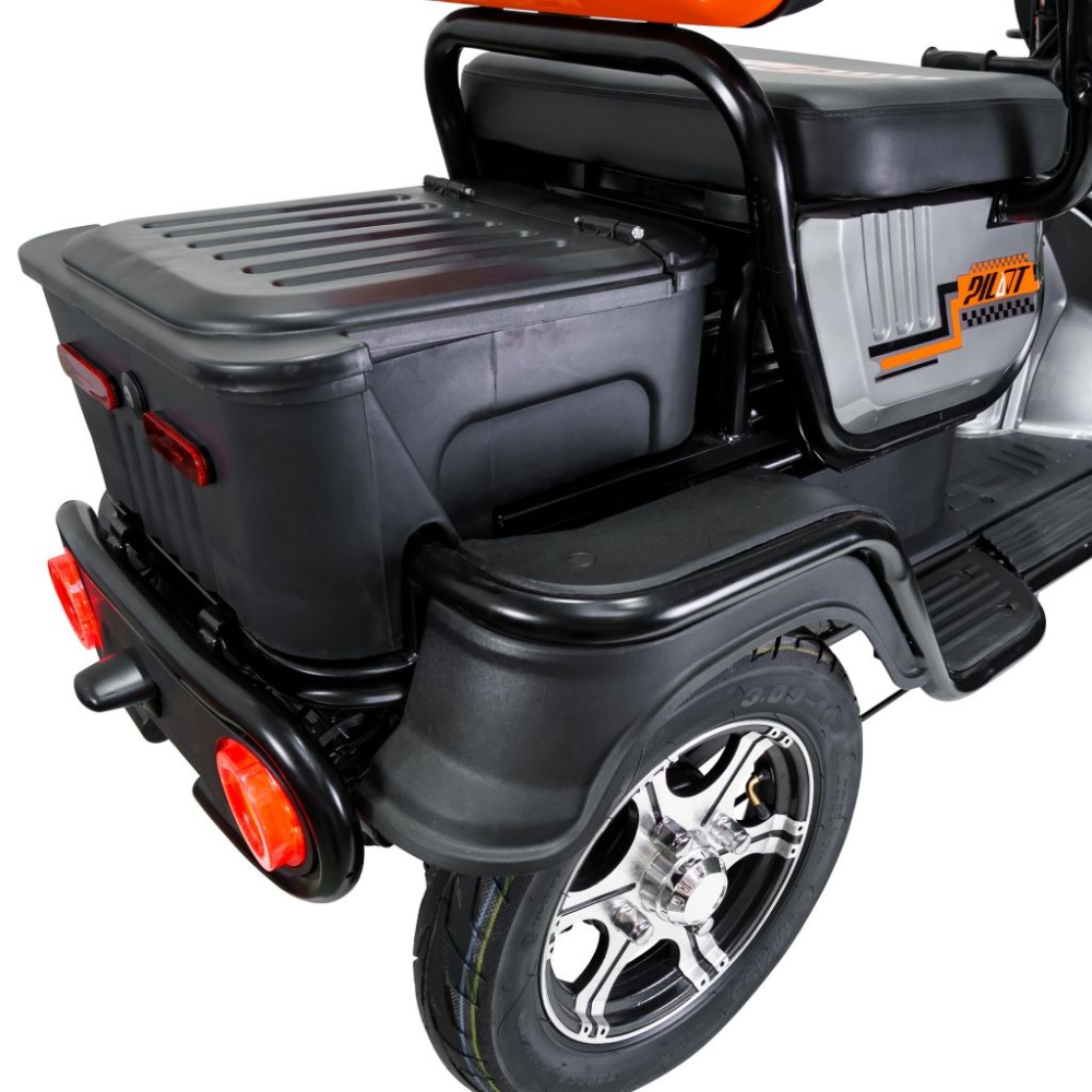 Triciclu electric RURIS Pilot 3010G Gri, 1600W, 2 locuri, autonomie pana la 50 km [16]