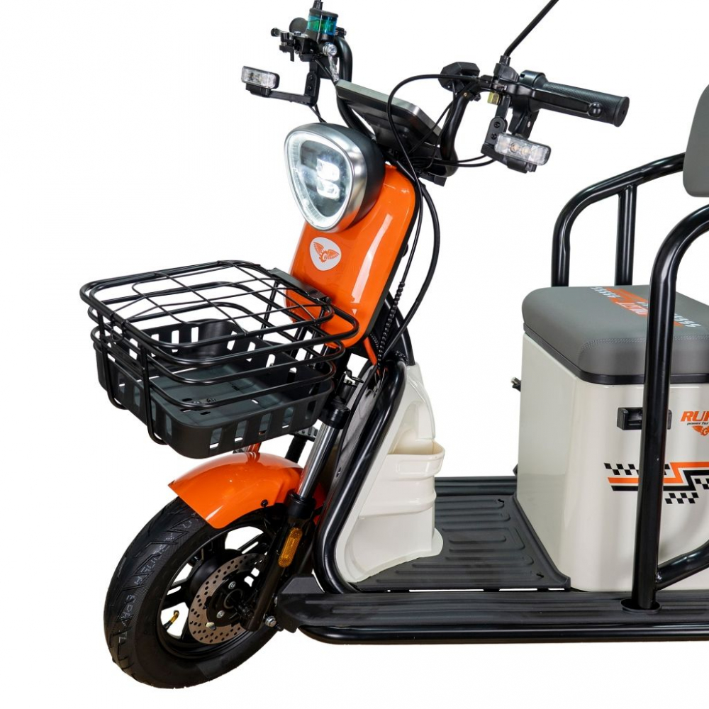 Triciclu electric RURIS Pilot 3020A ALB fara permis, 2000W, viteza 25 km/h, autonomie 50 km [9]