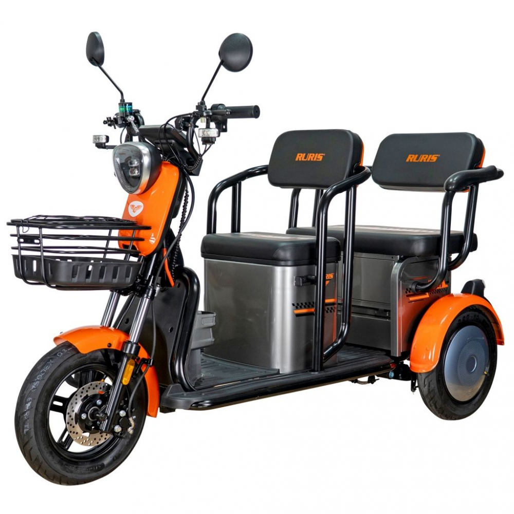 Triciclu electric RURIS Pilot 3020G GRI fara permis, 2000W, viteza 25 km/h, autonomie 50 km [1]