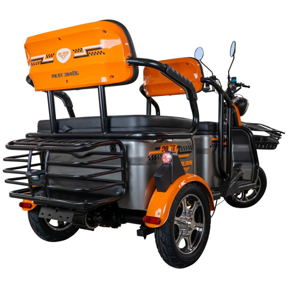 Triciclu electric RURIS Pilot 3040G GRI, 25 km/h, 2 locuri, 2000W, autonomie pana la 50 km, CIV inclus [17]