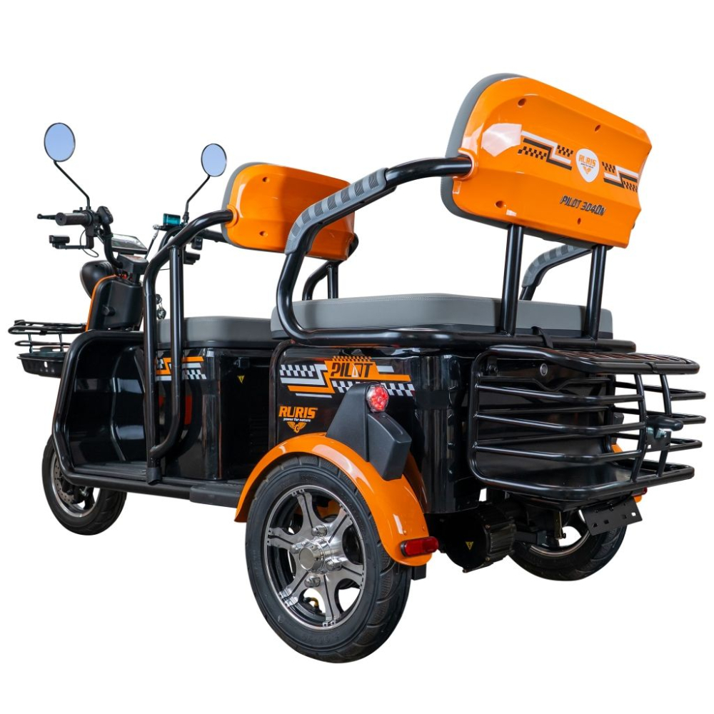 Triciclu electric RURIS Pilot 3040N, 25 km/h, 2 locuri, 2000W, autonomie pana la 50 km, CIV inclus [22]