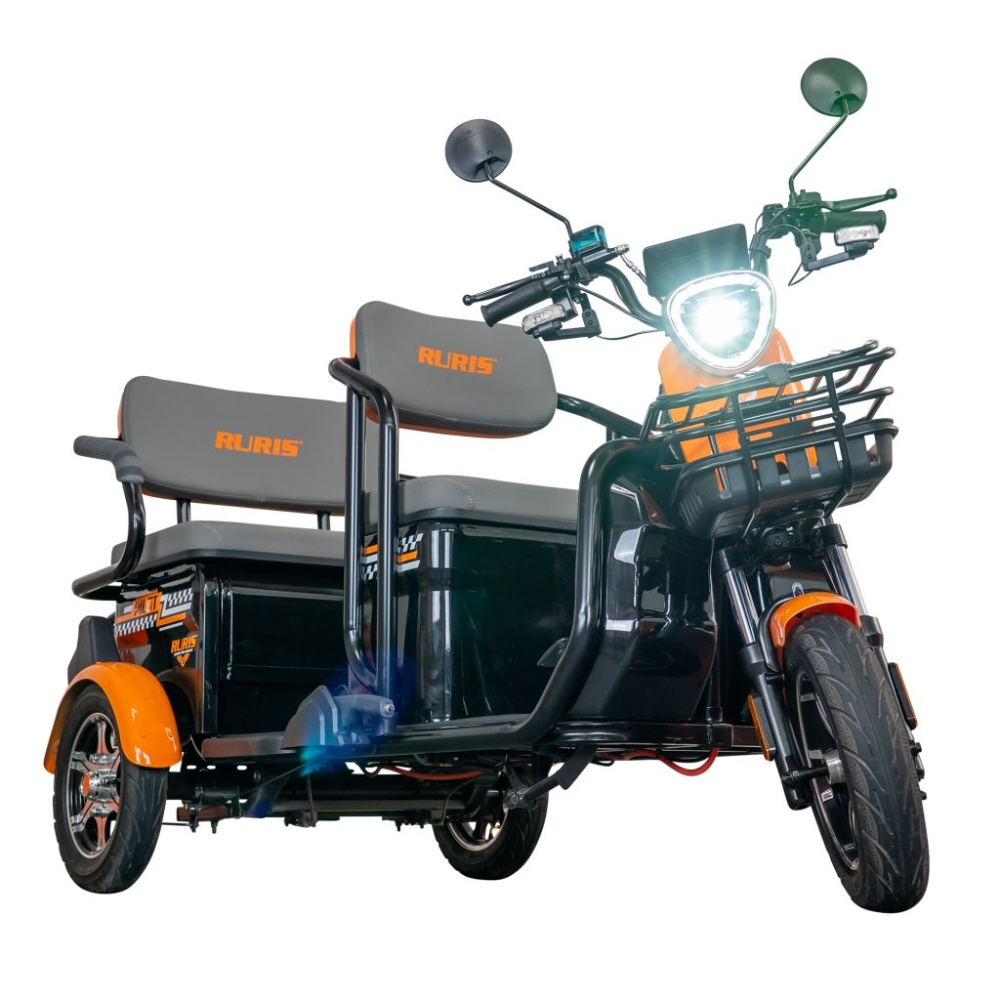 Triciclu electric RURIS Pilot 3040N, 25 km/h, 2 locuri, 2000W, autonomie pana la 50 km, CIV inclus [10]