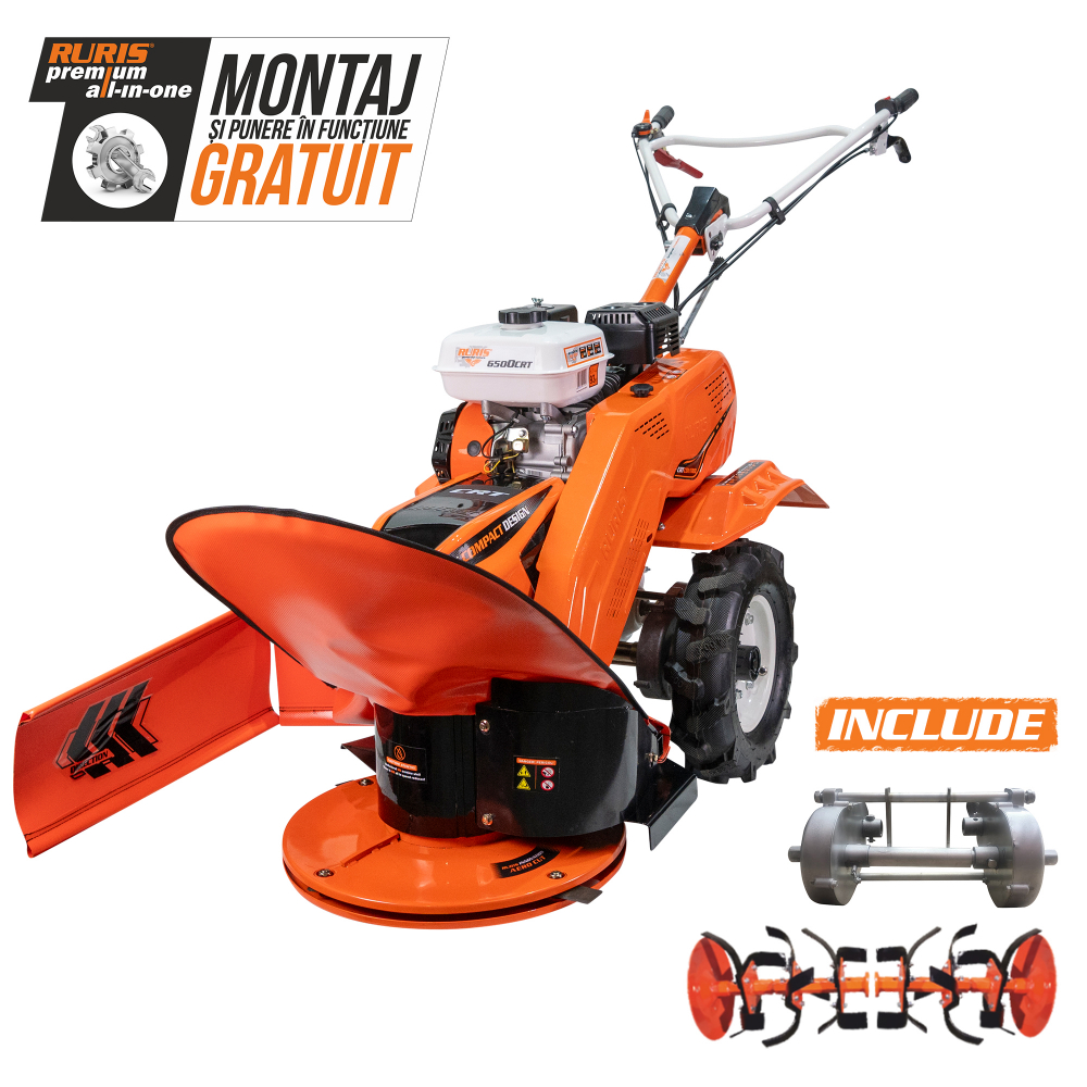 Utilaj multifunctional RURIS 6500CRT + roti cauciuc 4.00-8 + sistem de cosit 6500CRT 7 CP [1]