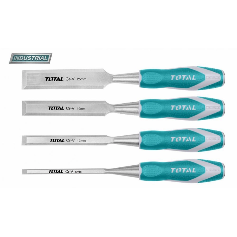 Dalti - Set 4 dalti pentru lemn (6mm, 12mm, 19mm, 25mm) - Cr-V (INDUSTRIAL)