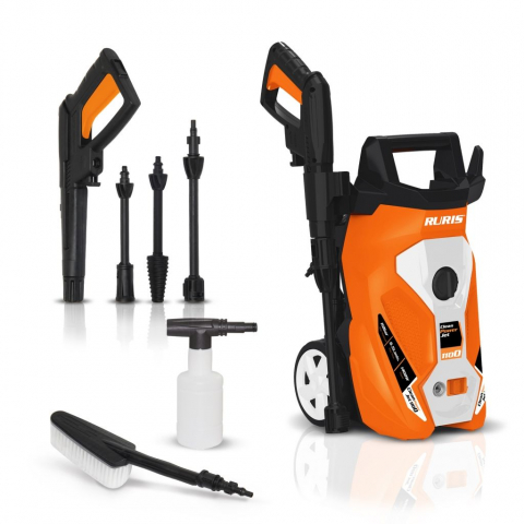 Aparate de spalat cu presiune - Aparat spalat cu presiune RURIS CleanPowerJet 1100, 1400W, 110 Bar, debit 6.5 l/min