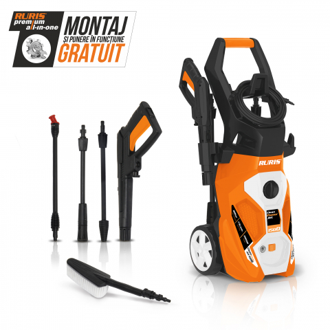 Aparat spalat cu presiune RURIS CleanPowerJet 1500, 2000W, 160 Bar, debit 7,5 l/min [1]
