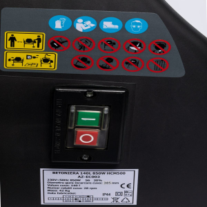 Betoniera ALMAZ AZ-EC003, capacitate cuva 140L, 850W, 28RPM, HCM500 [4]