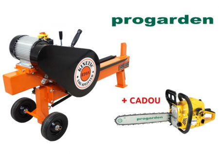 CADOU drujba la Despicator cinetic busteni ProGARDEN BT-EK8 51300EK8 , 8T, 230V, 2kW, Dmax 350mm + Motoferastrau ProGARDEN MF3040P  400mm, 3CP, benzina 2t, 51cmc [1]