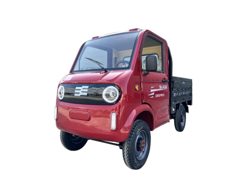 Masini electrice fara permis - Camioneta electrica PICKUP BLADE CARGO PRO 12 fara permis, 3000W, viteza 25 km/h, autonomie 100 km, Rosu + Negru