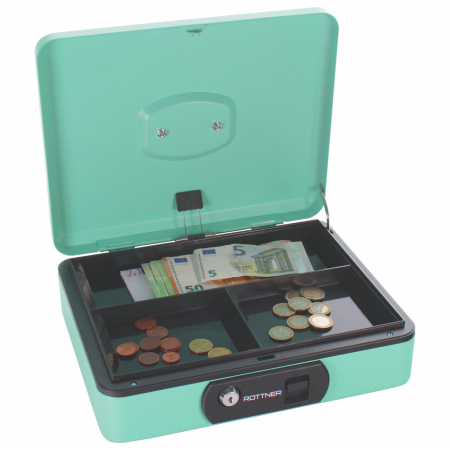 Casete bani/chei/documente - Casetă Bani Rottner Pro Box Two Turcoaz