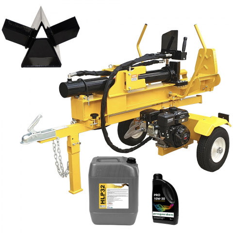 Despicator busteni ProGARDEN LS22T-1050 51300LS22, 22T, benzina, tractabil, Dmax 500mm + accesoriu despicare in cruce + ulei de motor si ulei hidraulic [0]
