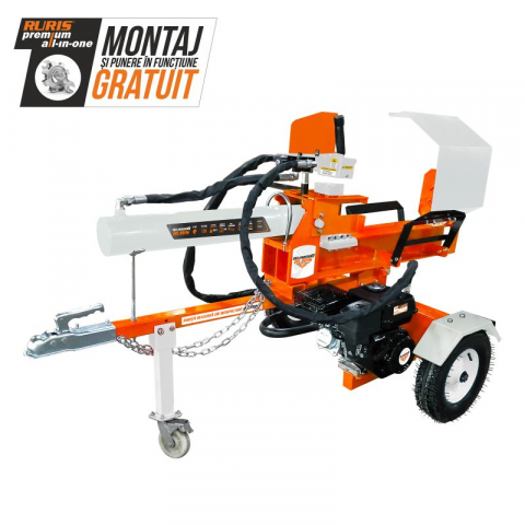 Despicatoare busteni - Despicator lemne RURIS DLVH2200, 22T, benzina, 7 CP, tractabil, Dmax 500mm