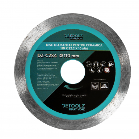 Accesorii si consumabile polizoare unghiulare - Disc diamantat pentru ceramica 110x22.2x1.6x10mm