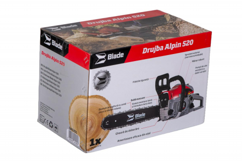 Drujba benzina Blade Alpin 520, 5 cp, cu doua lame si doua lanturi [9]