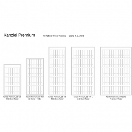 Dulap pentru Birou Rottner Kanzlei Premium SB 150 Închidere Cheie Alb Aluminiu [2]