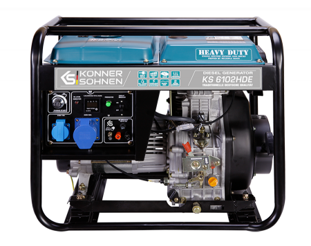 Generatoare de uz general - Generator de curent diesel Konner & Sohnen  KS 6102HDE, 5.5kW, Euro 2, monofazat, AVR, 12CP