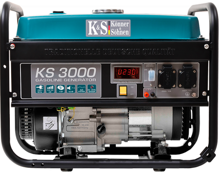 Generatoare de uz general - Generator de curent pe benzina Konner & Sohnen KS 3000, 3.0 kW, benzina, 7.0 CP, monofazat, AVR, bobinaj cupru