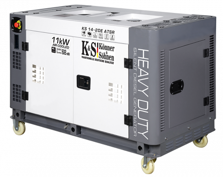 Generatoare insonorizate - Generator de curent diesel Konner & Sohnen KS 14-2DE ATSR, 11kW, Diesel, monofazat, 21CP, insonorizat