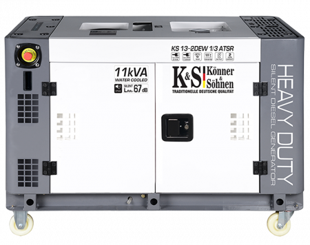 Generatoare insonorizate - Generator de curent diesel Konner & Sohnen KS 13-2DEW 1/3 ATSR, 11.25kWA, monofazat/trifazat, Diesel, 18CP, insonorizat