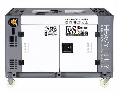 Generatoare insonorizate - Generator de curent diesel Konner & Sohnen KS 14-2DE 1/3 ATSR, 14kW, Diesel, monofazat/trifazat, 21CP, insonorizat