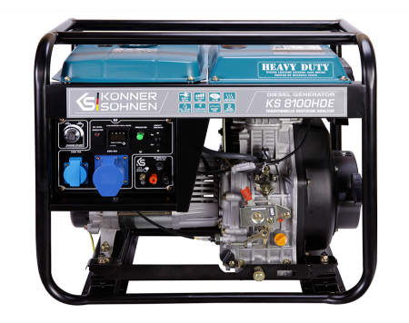 Generatoare de uz general - Generator de curent diesel Konner & Sohnen  KS 8100HDE, 6.5kW, Euro 5, monofazat, AVR, 14CP