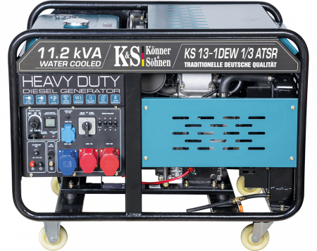 Generatoare de uz general - Generator de curent diesel Konner & Sohnen KS 13-1DEW 1/3 ATSR, 11.25kWA, Diesel, monofazat/trifazat, 18CP, ATSR