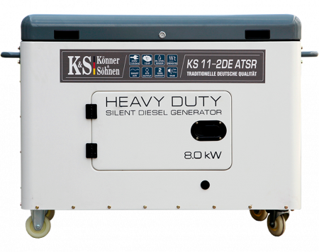 Generatoare insonorizate - Generator de curent diesel Konner & Sohnen KS 11-2DE ATSR, 8kW, Diesel, monofazat, insonorizat, 15CP