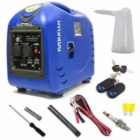 Generatoare electrice - Generator de curent digital/tip inverter HYUNDAI HY3000SEi 2.8 kW, pornire electrica, telecomanda