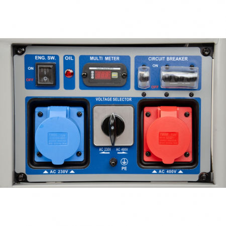 Generator de curent monofazat si trifazat 7,5 kW HYUNDAI HY-8001T + kit de roti RESIGILAT [2]