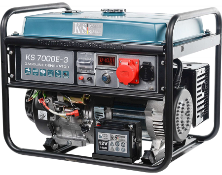 Generator de curent pe benzina Konner & Sohnen KS 7000E-3, 5.5 kW, benzina, 13 CP, trifazat, AVR, bobinaj cupru, pornire electrica [2]