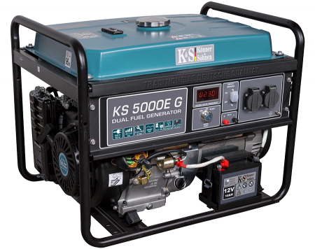 Generator de curent pe gaz / benzina Konner & Sohnen KS 5000E G, 4.5 kW, benzina / GPL, 13 CP, monofazat, AVR, bobinaj cupru, pornire electrica [1]