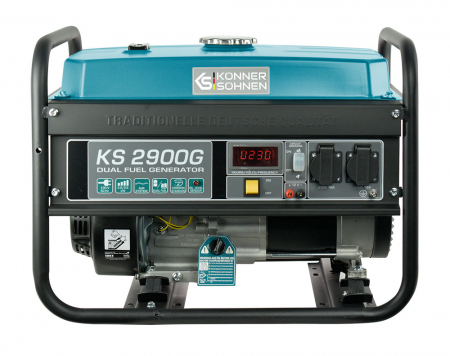 Generatoare de uz general - Generator de curent pe gaz / benzina Konner & Sohnen KS 2900G, 2.9 kW, benzina, 6.5 CP, monofazat, AVR, bobinaj cupru