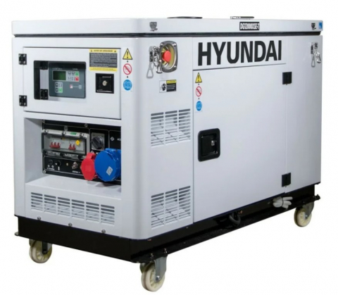 Generatoare insonorizate - Generator de curent trifazat cu motor diesel HYUNDAI DHY12000XSE-T