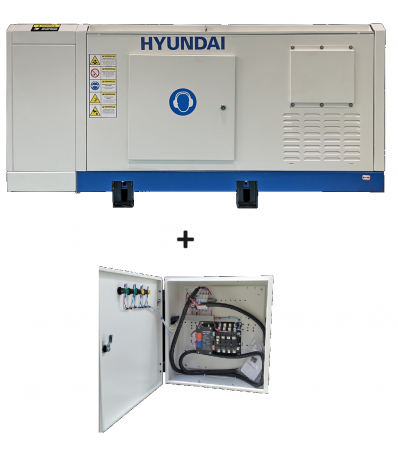 Generator de curent trifazat cu motor diesel HYUNDAI DHY25L, 22 kW + Automatizare [0]