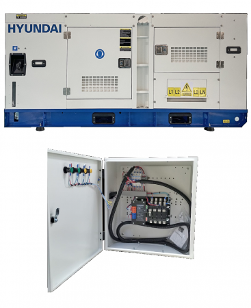 Generator de curent trifazat cu motor diesel HYUNDAI DHY40L, 35 kW + Automatizare [0]