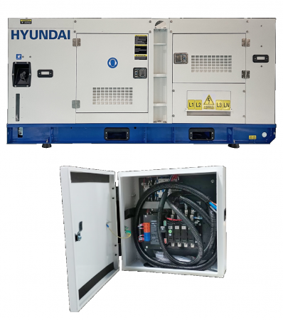 Generator de curent trifazat cu motor diesel HYUNDAI DHY50L, 44 kW + Automatizare [0]