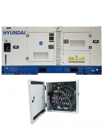 Generator de curent trifazat cu motor diesel HYUNDAI DHY80L, 70 kW + Automatizare [0]