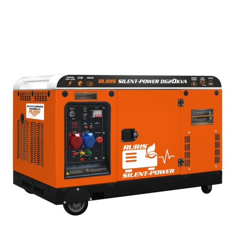 Generatoare insonorizate - Generator diesel RURIS Silent-Power DG20KVA 27 CP - 18 kW, 230-400V, insonorizat, pornire electrica cu ATS inclus
