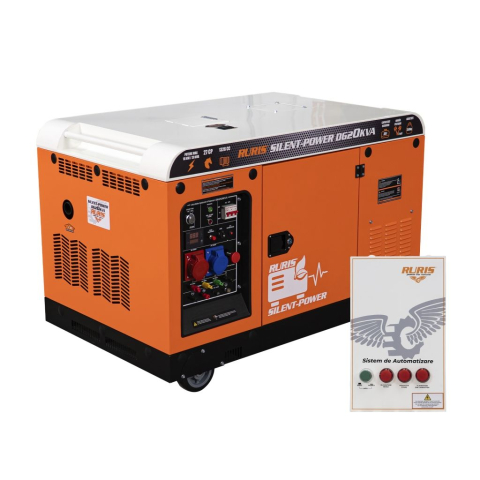 Generatoare insonorizate - Generator diesel RURIS Silent-Power DG20KVA 27 CP - 18 kW, 230-400V, insonorizat, pornire electrica cu ATS inclus
