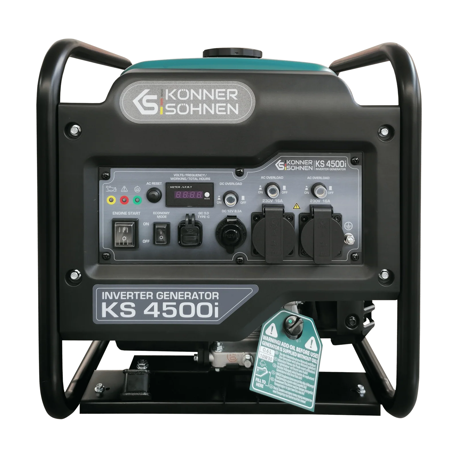 Generatoare digitale - Generator digital inverter Konner & Sohnen KS 4500i 4.5kW, monofazat, benzina, bobinaj cupru